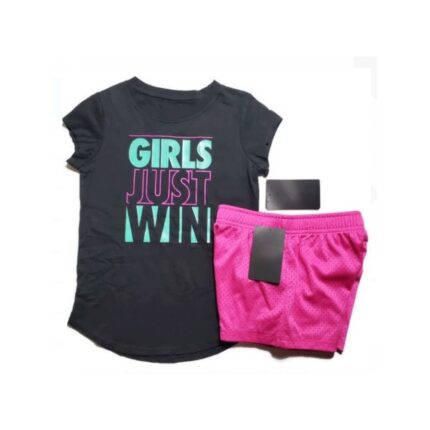 Tee and Hyper Pink Shiny Short